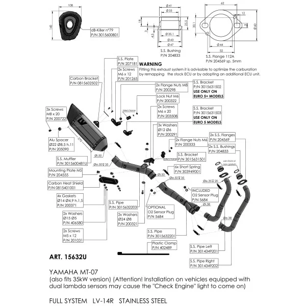 Leovince Yamaha TRACER 7 LV-14 R