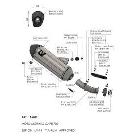 Leovince Moto Morini X-CAPE 700 LV-14 TITANIUM 15633T