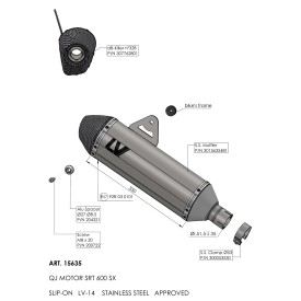 Leovince Qjmotor SRT 600 SX LV-14 15635