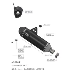 Leovince Qjmotor SRT 600 SX LV-14 BLACK EDITION 15635B