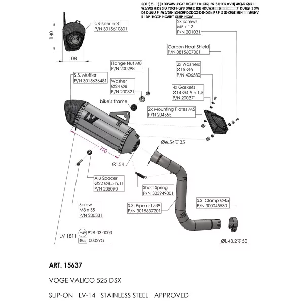 Leovince Voge VALICO 525 DSX LV-14