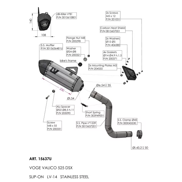 Leovince Voge VALICO 525 DSX LV-14