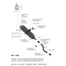Leovince Fantic Motor XE 50 COMPETITION/PERFORMANCE - XM 50 COMPETITION/PERFORMANCE X-FIGHT 17006