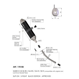Exhaust Leovince Sherco 50 SE-RS / SM-RS / SM-R / SE-R 2021/2024 17010B