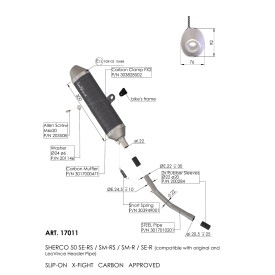 Exhaust Leovince Sherco 50 SE-RS / SM-RS / SM-R / SE-R 2021/2024 17011