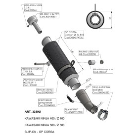 Leovince Kawasaki NINJA 500/SE GP CORSA 3389U