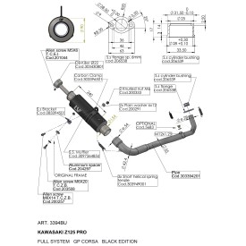 Leovince Kawasaki Z 125 PRO MINI NAKED GP CORSA BLACK EDITION 3394BU