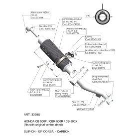Leovince Honda CB 500 HORNET GP CORSA 3395U
