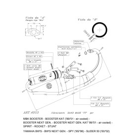 Leovince Mbk BOOSTER/NEXT GENERATION HAND MADE TT 4053