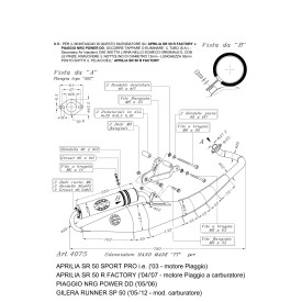 Sportauspuff Leovince Aprilia SR 50 SPORT PRO injection Piaggio engine 2003- 4075