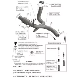 Leovince Decatalizzatore No Kat Ducati MULTISTRADA 950/S 80011