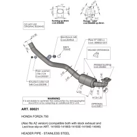 Leovince Kit Collecteurs Racing Honda FORZA 750 80021