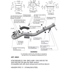 Leovince Kit Collecteurs Racing Ktm 690 SMC R 80023