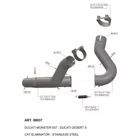 Leovince Tube Décata Ducati MONSTER 937 80037