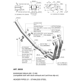 Leovince Racing Header Kit Kawasaki Z 400 80038