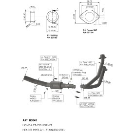 Leovince Racing Header Kit Honda CB 750 HORNET 80041