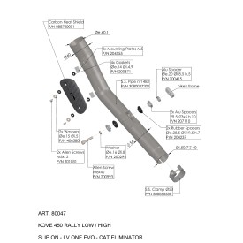 Leovince Katalysator-Ersatzrohr Kove 450 RALLY LOW/HIGH 80047