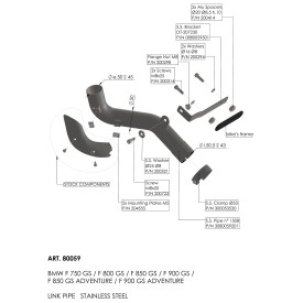 Leovince Connecting Pipe Bmw F 750 GS 80059