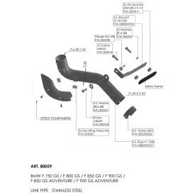Leovince Connecting Pipe Bmw F 800 GS 80059