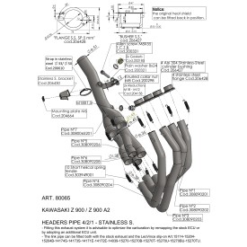 Leovince Kit Collecteurs Racing Kawasaki Z 900 80065