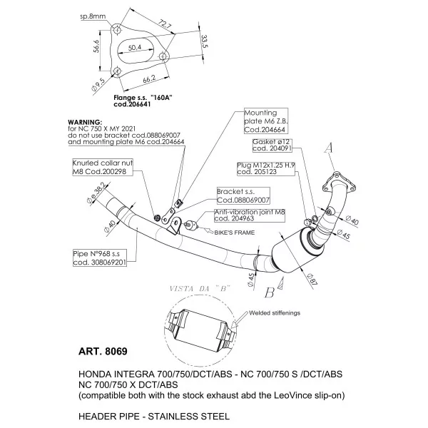 Leovince Kit Collettori Racing Honda Integra 750