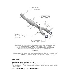 Leovince De-Cat Pipe Yamaha MT-10/FZ-10/SP 8082