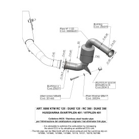 Leovince De-Cat Pipe Husqvarna SVARTPILEN 401 8086