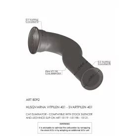 Leovince Decatalizzatore No Kat Husqvarna Svartpilen/Vitpilen 401