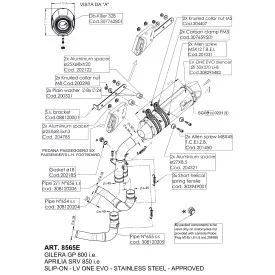 Leovince Aprilia SRV 850 LV ONE EVO 8565E