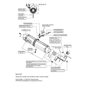 Leovince Aprilia TUONO 125 LV ONE EVO 8712E