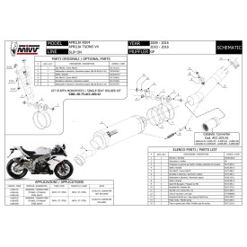 Mivv GP Aprilia Tuono V4 A.008.L2S + ACC.033.A1