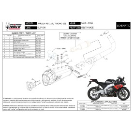 Mivv Delta Race Aprilia RS 125 A.011.LDRB - ACC.044.A1