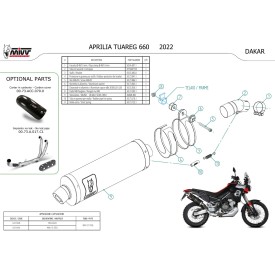 Mivv DAKAR Inox Aprilia TUAREG 660 A.017.LEKX