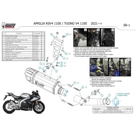Mivv SR-1 Titanio Negro Aprilia TUONO V4 1100 A.019.SR1TB
