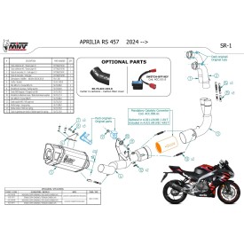 Mivv Sport Exhaust Full System Black Aprilia RS 457 A.021.KR1XB + ACC.099.A1