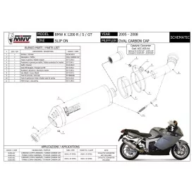 Mivv Oval BMW K 1200 R / S / GT B.003.LNC + ACC.033.A1