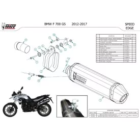 Mivv Speed Edge Black BMW F 700 GS