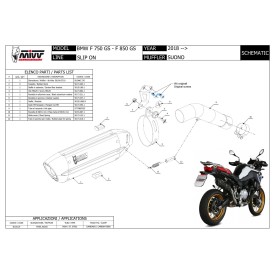 Mivv SUONO Noir Bmw F 750 GS B.033.L9
