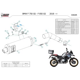 Mivv DAKAR Inox Bmw F 750 GS B.033.LDKX