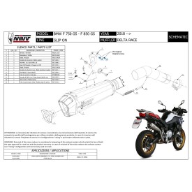 Mivv DELTA RACE Inox Bmw F 850 GS B.033.LDRX