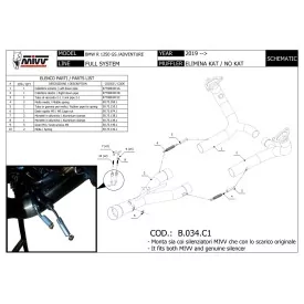 Mivv No Kat Dacatalyzer Bmw R 1250 GS