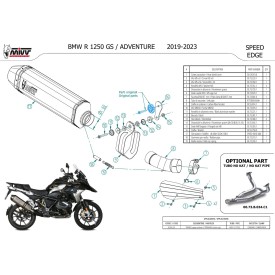 Mivv SPEED EDGE Titanio Bmw R 1250 GS / Adventure B.034.LGS