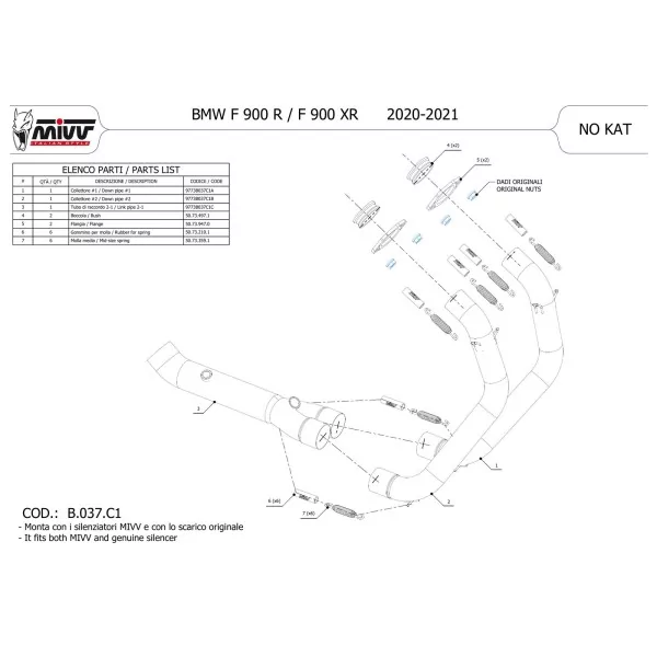 Mivv Decatalizzatore No Kat Bmw F 900 XR