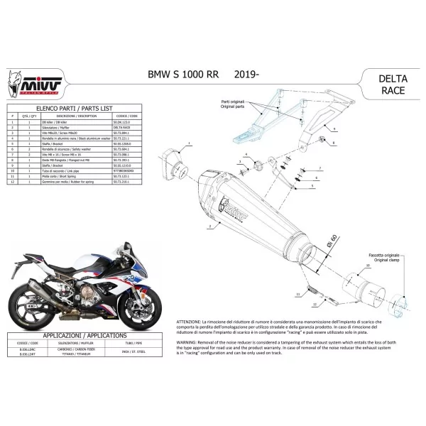 Mivv DELTA RACE Carbon Bmw S 1000 RR