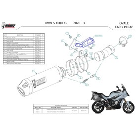 Mivv OVAL Carbonio fondello carbonio Bmw S 1000 XR B.039.L3C