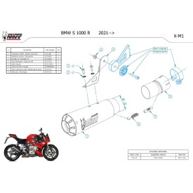 Mivv X-M1 Titane Bmw S 1000 R B.041.LC4T