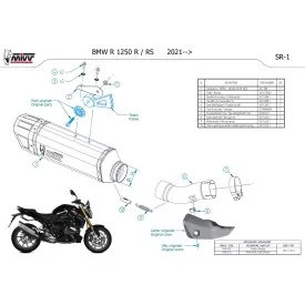 Mivv SR-1 Titanio Bmw R 1250 R / RS B.040.LR1T