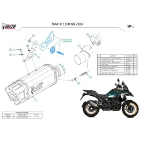 Mivv SR-1 Titane Bmw R 1300 GS B.042.LR1T