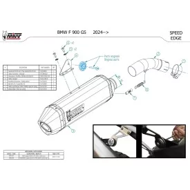 Mivv SPEED EDGE Inox Bmw F 900 GS B.043.LRX