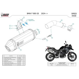 Mivv SPEED EDGE Stainless Steel Bmw F 800 GS B.044.LRX